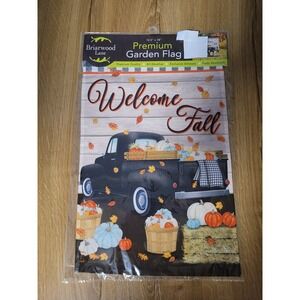 Briarwood Lane Premium Outdoor Garden Flag 12.5X18 Welcome Fall Truck Pumpkins